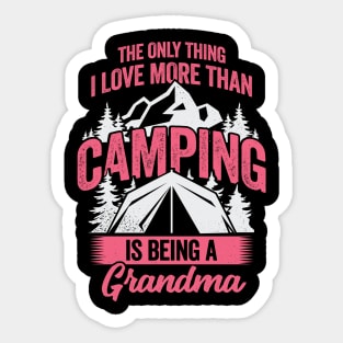 Camping Grandma Grandmother Gift Sticker